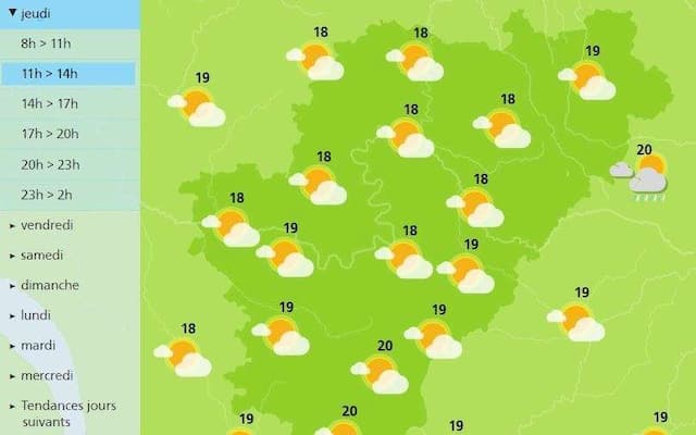 The weather in Charente will be drier today