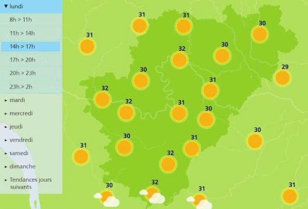 A warm sunny day is forecast for the Charente