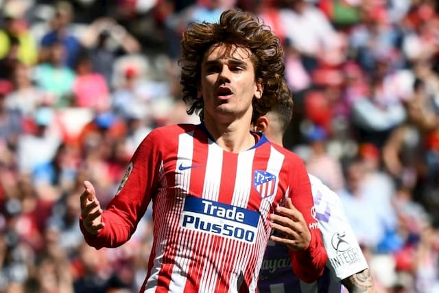 Antoine Griezmann, in the jersey of Atletico Madrid, against Valladolid at Wanda Metropolitano, on April 27, 2019.