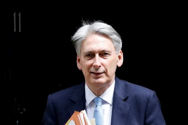 British Finance Minister Philip Hammond, July 10, 2019 in London. 