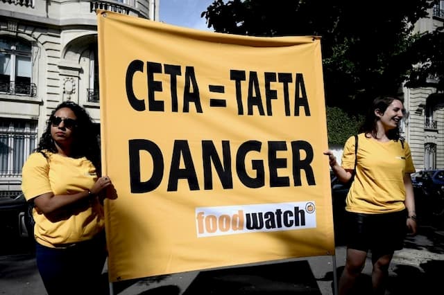 Demonstration against Ceta in Paris, July 16, 2019.