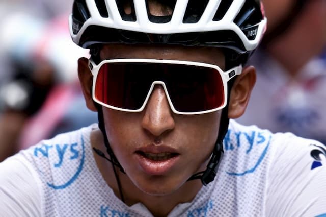 Colombian Egan Bernal at the 19th stage of the Tour de France on July 26, 2019.
