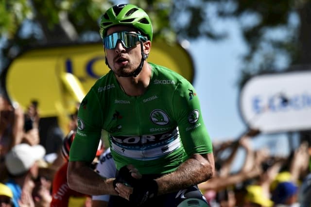 Peter Sagan of Slovakia wins the fifth stage of the Tour de France on July 10, 2019 in Colmar.