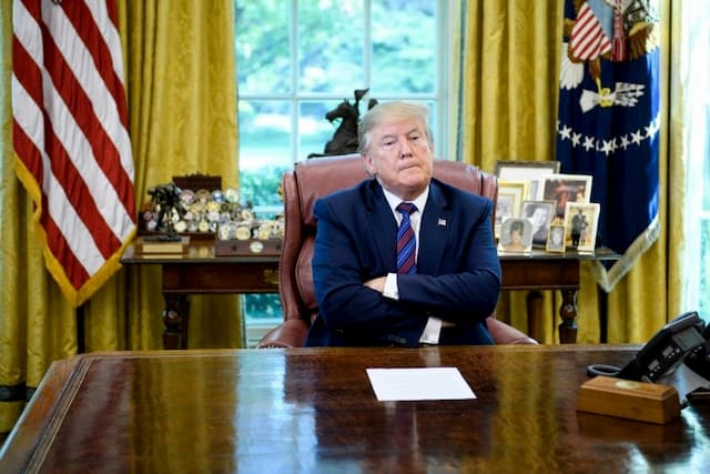 US President Donald Trump on July 26, 2019 in the Oval Office. 