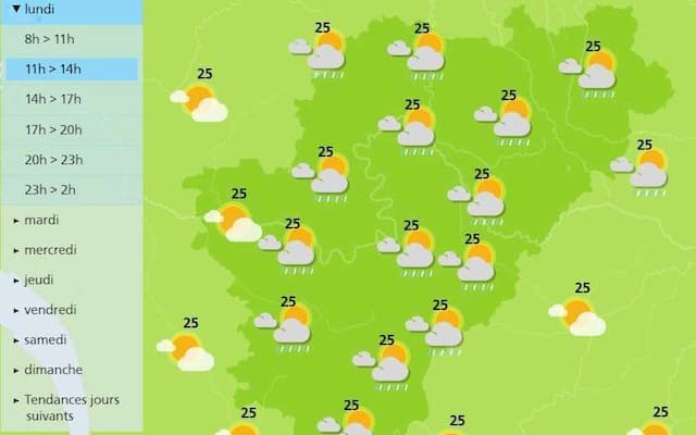 The weather in Charente will see a return of the rain