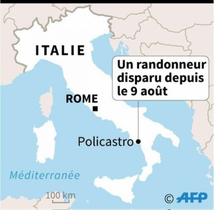 The lifeless body of Simon Gautier found in southern Italy