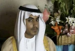 Screenshot of an undated video, broadcast by the CIA in November 2017, showing Osama Bin Laden's son Hamza bin Laden.