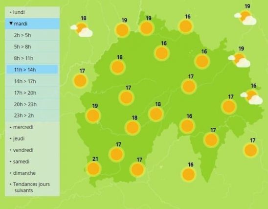 Sun, but very cool temperatures in Cantal.