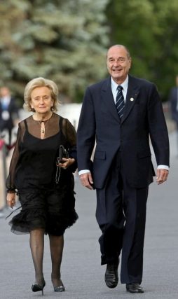 Bernadette and Jacques Chirac on July 15, 2006 in Saint-Petersburg.