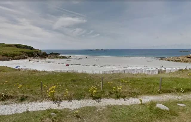 The beach of Pors Sévigné, in Plouarzel, Finistère
