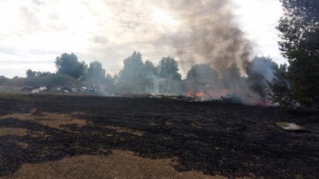 A fire occurred in Ginestous camp at Toulouse