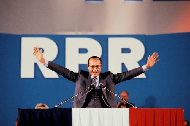 Jacques Chirac, Mayor of Paris and President of the RPR, at a party congress on January 23, 1983 in Paris.