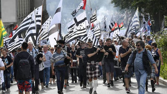 A previous demonstration favorable to the reunification of Brittany to five departments, Nantes, September 24, 2016.