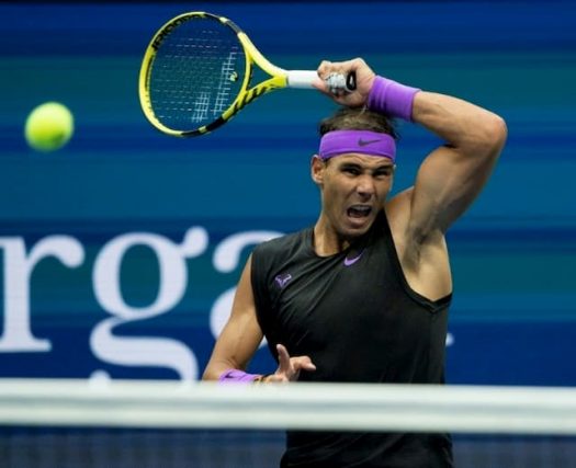 Rafael Nadal during his US Open final against Daniil Medvedev on September 8, 2019. 