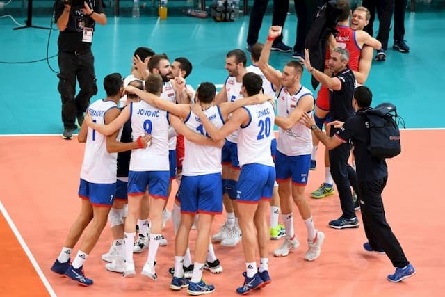 The Serbs beat the French 3-2 in the semifinal of the Euro volleyball on September 27, 2019