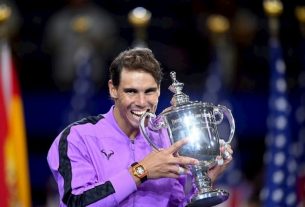 Rafael Nadal after his victory against Daniil Medvedev in the final of the US Open on September 8, 2019 in New York.