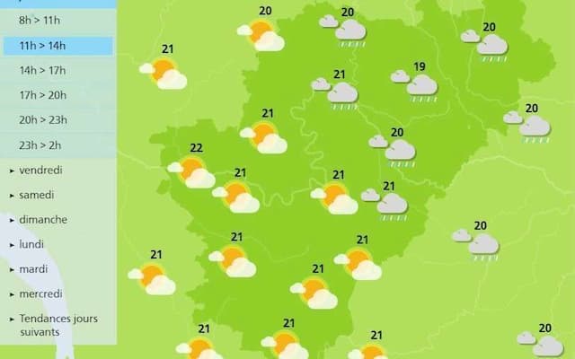 The weather in Charente will see a slight improvement