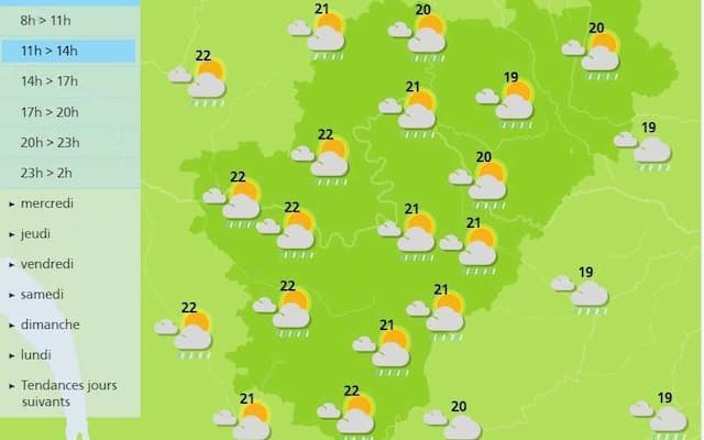 The weather in charente will have rain this morning
