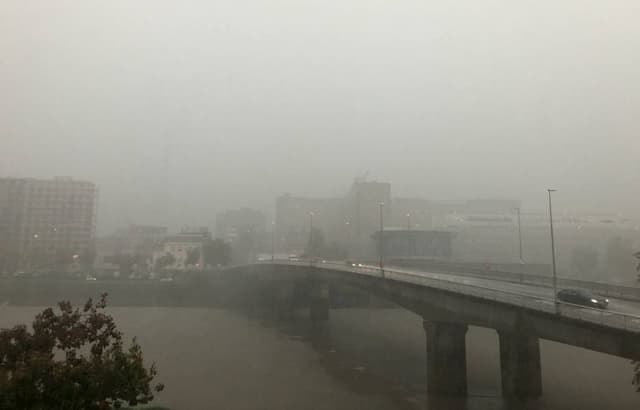 Heavy storm on Nantes around 14:30 on Monday