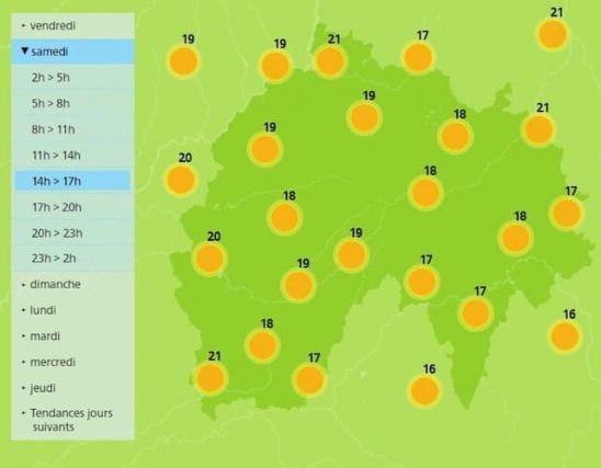 No rain for the day in Cantal