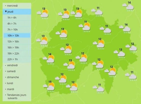 The sun will be discreet today in Cantal