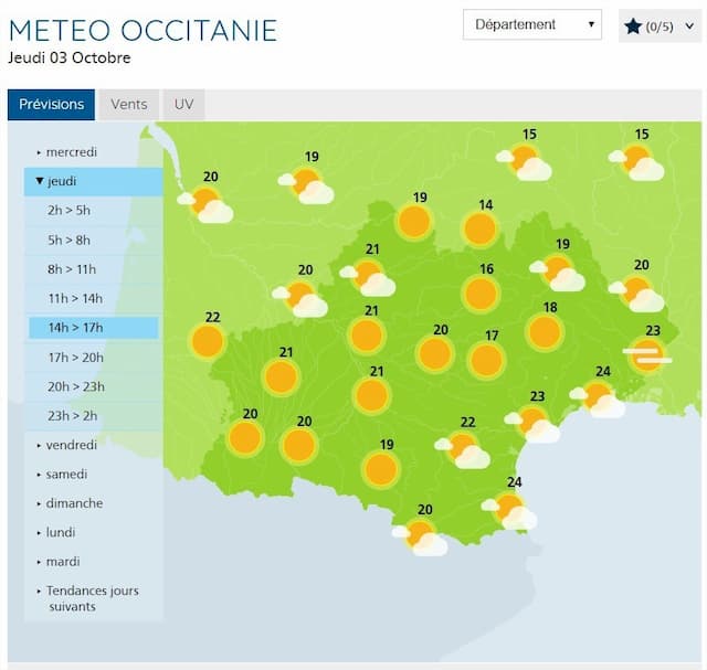 The forecast, Thursday, in Occitanie