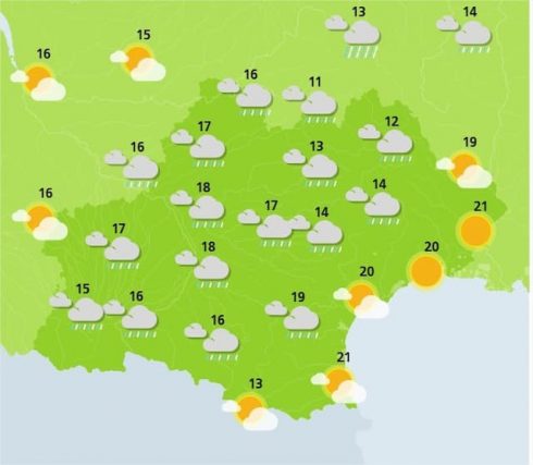 Meteo France's weather forecast for Sunday, October 6, 2019