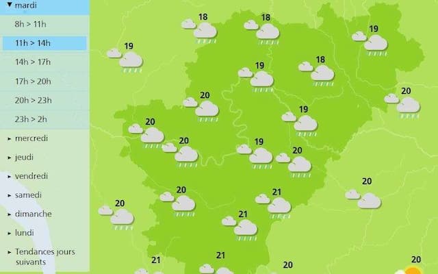 The weather in charente will be gloomy today