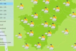 The weather in Charente will be wet this morning, clearing in the afternoon
