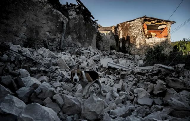 Teil (Ardèche) after the earthquake of November 11, 2019.