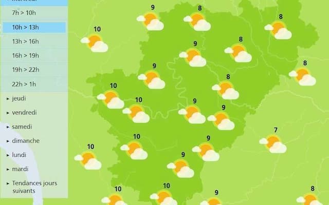 The weather in Charente will start with clear skies