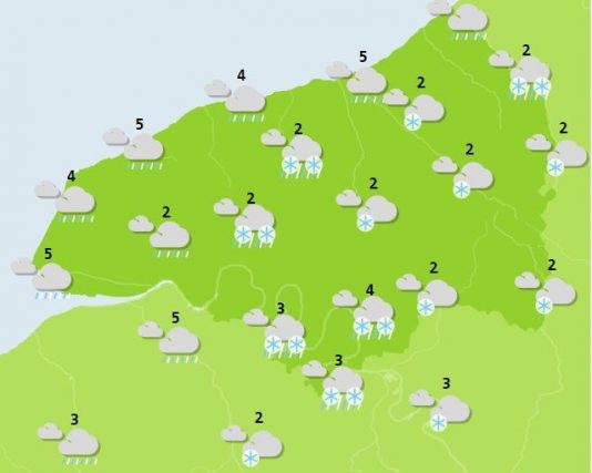 Meteo France forecasts for the evening of Friday, November 15, 2019. 