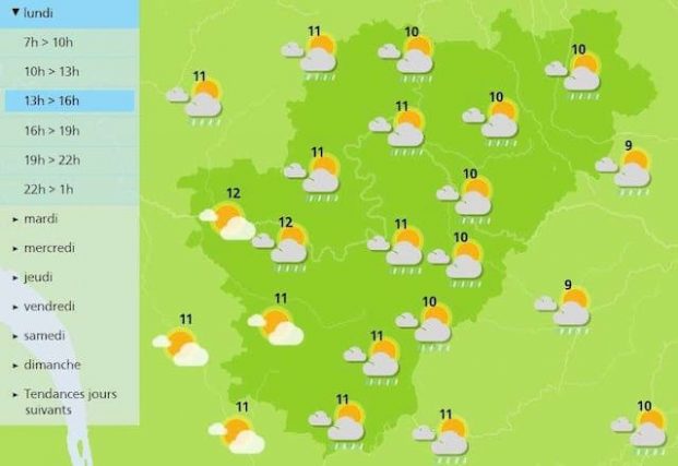 The afternoon weather in Charente