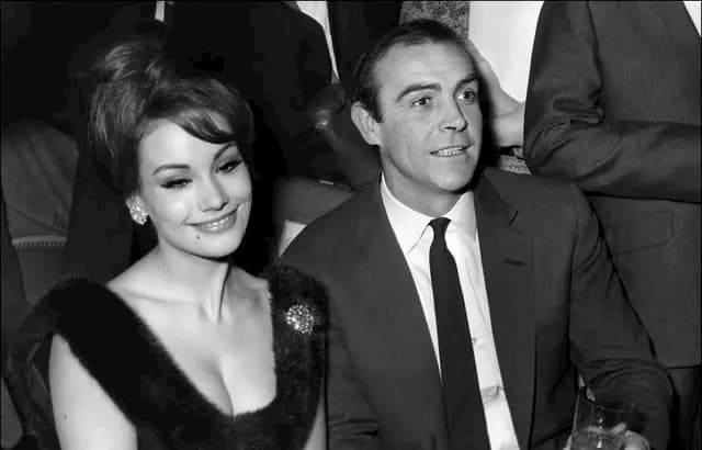 Claudine Auger, with Sean Connery