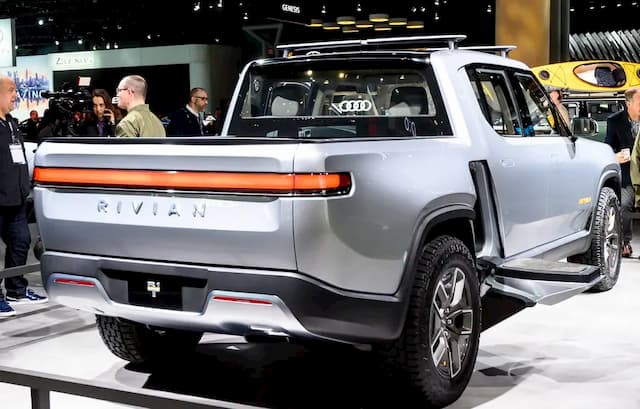 Rivian RT1 model at the “International Auto Show” in New York last April.