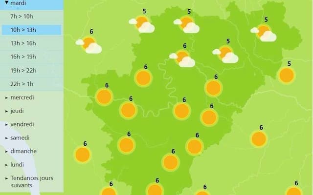 The weather in Charente will be cold, beautiful and dry