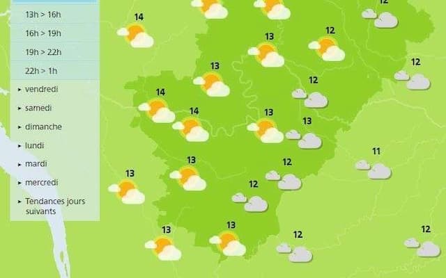 The weather in Charente will be milder this afternoon