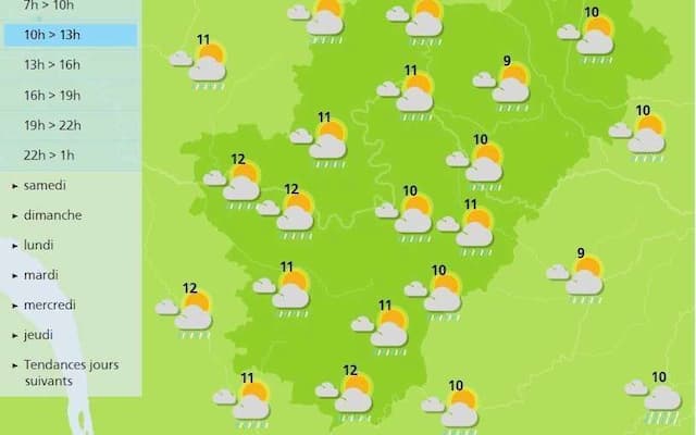 The weather in Charente will see a slight improvement before the return of the rain