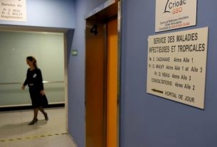 The Department of Infectious and Tropical Diseases at the Pellegrin University Hospital in Bordeaux, January 27, 2020, where one of the patients infected with the coronavirus in France is hospitalised.