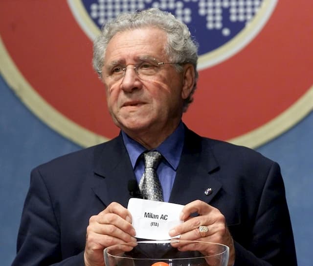 Jean Fournet-Fayard, during the draw for the Champions League, August 25, 2000 in Monaco.