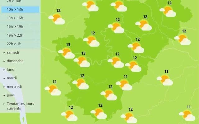 The weather in Charente will be nice today, despite the clouds