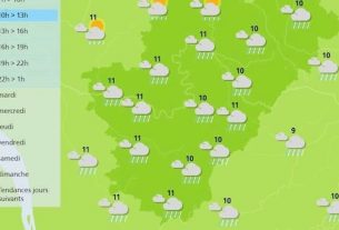The weather in Charente will be grey and cloudy this morning