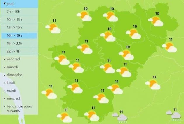 The weather in Charente will improve during the afternoon 