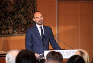 Prime Minister Edouard Philippe announced a ban on gatherings of more than 100 people in France because of the Coronavirus