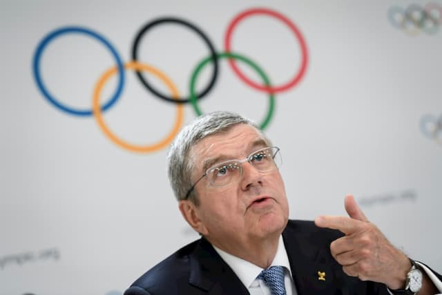 The IOC boss Thomas Bach, during a press point at the end of the session of the body in Lausanne, January 11, 2020.