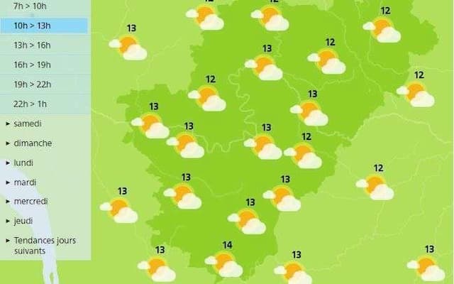 The weather in Charente will feel fresher today