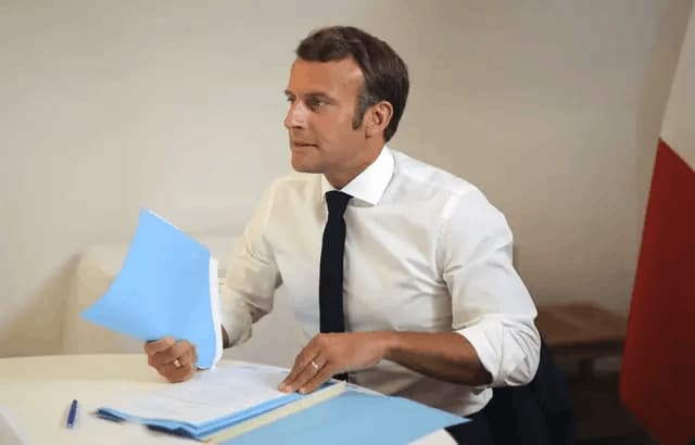 Emmanuel Macron during the Defense Council