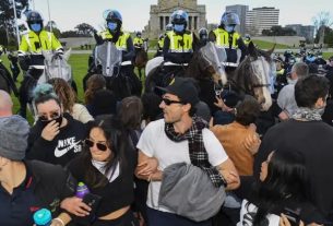 Dozens of coronavirus anti-restriction protesters arrested in Australia