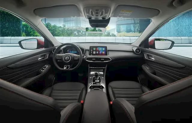 The interior space of the MG EHS plugin hybrid SUV