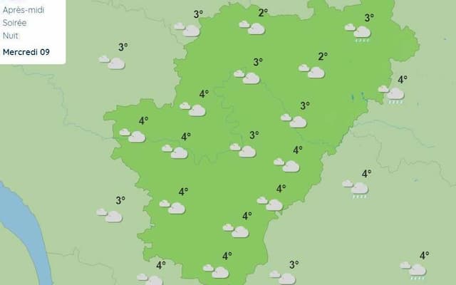 The weather in Charente will be a grey day with plenty of clouds, but will remain a dry day